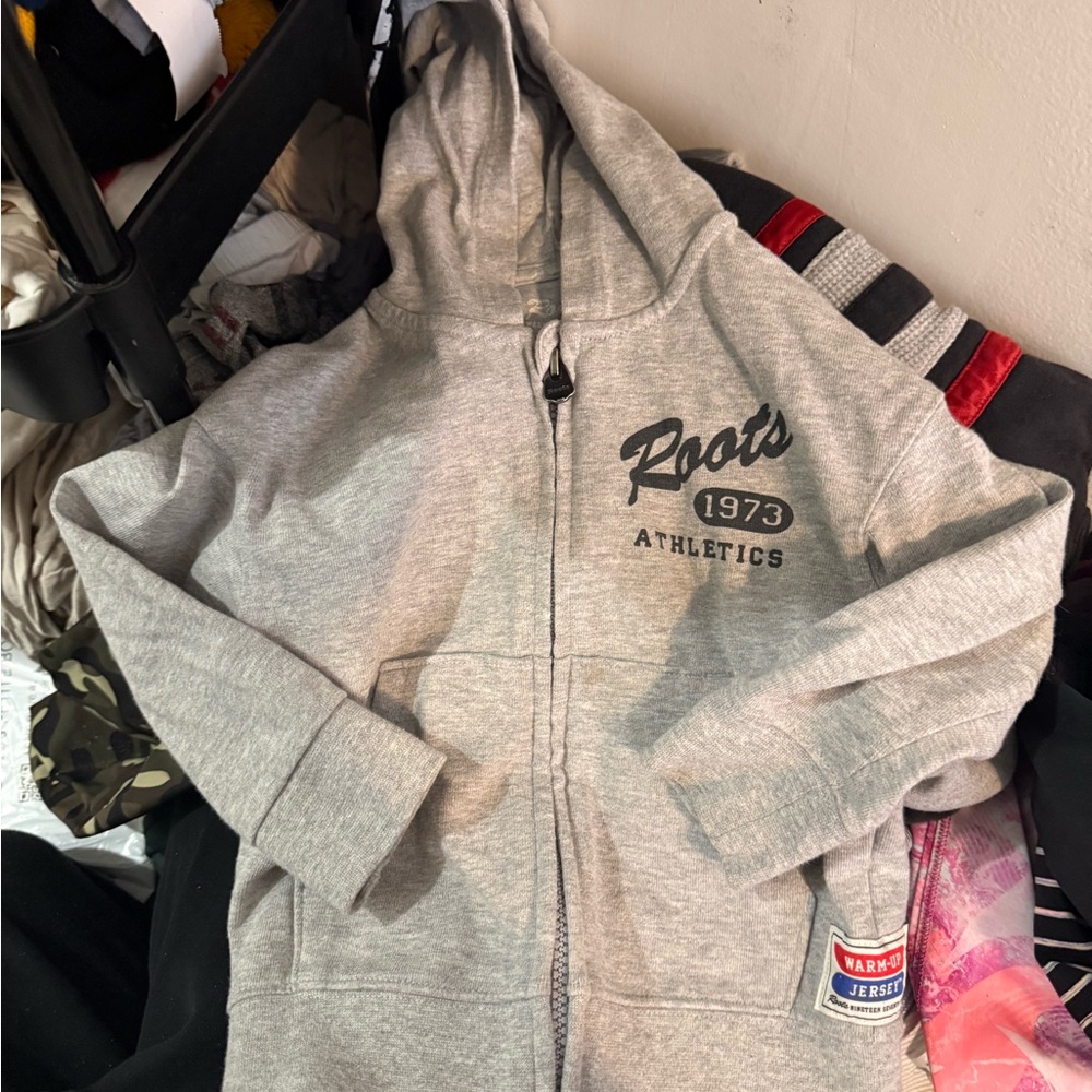 Roots Heather Gray Jersey Hoodie